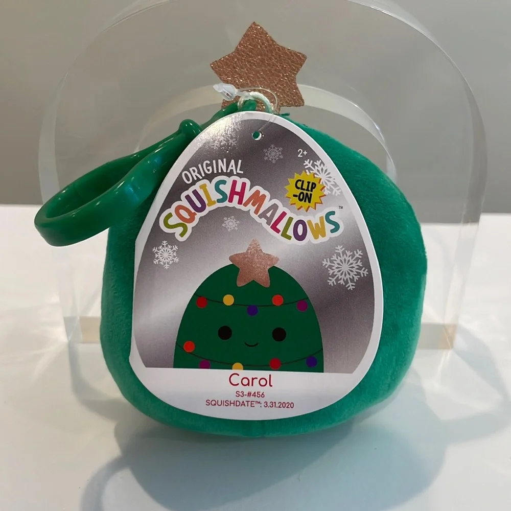 NWT 3.5” Carol the Christmas Tree Squishmallow Clip - Picture 2 of 3